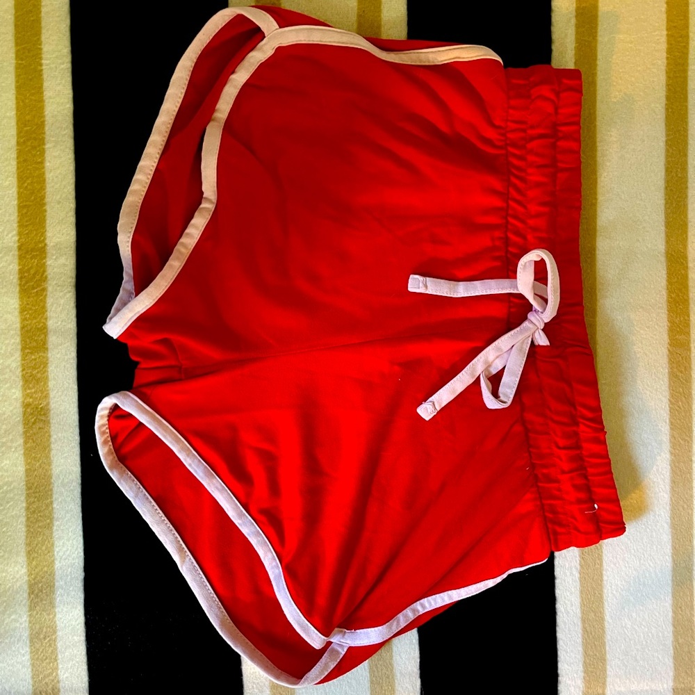 Red Rue21 gym style shorts